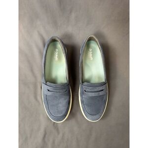 Dr. Scholl's Blue Suede Loafers Women's Size 7.5 Comfort Slip On Flats